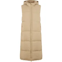 URBAN CLASSICS Long Hooded Puffer Weste Union Beige M