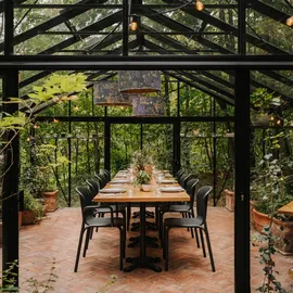 konsimo® KONSIMO FICCARI Gartenstuhl 57,5 x 82,5 x 53 cm schwarz 2 St.