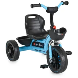 Byox Dreirad Hunter EVA-Reifen, verstellbarer Sitz, Korb, ergonomische Griffe blau