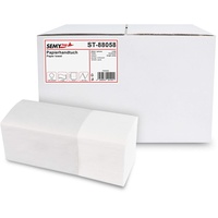 SemyTop Papierhandtücher, 2 -lagig, ZZ/V-Falz, 24.5 x 22 cm, hochweiss, 4000 Blatt, 1er Pack (1 x 1 Stück) ST-88058 weiß