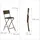 Relaxdays Barhocker klappbar 44 x 115 x 63 cm Braun
