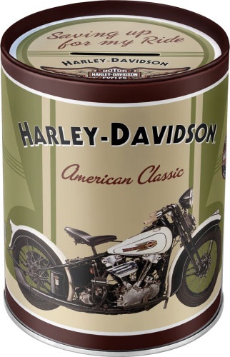 Nostalgic Art Harley-Davidson Knucklehead, caisse d épargne - 10 cm x 13 cm x 10 cm