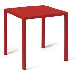 Kleiner Beistelltisch Quatris 60x60x75 cm rot