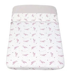 Chicco 2-teiliges Bettwäsche-Set für Kinderbett, N2M, 100% Baumwolle, kompatibel mit Chicco Next2Me und Matratzen von 50 x 83 cm, Bettlaken und Spannbettlaken, 0 Monate +, Rosa