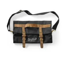 HENDI Barzubehörtasche, Bar up, Bartender-Tasche, für löffel-Pinzetten-Barmaße, Fach für einen Shaker, Baumwolle, Wildleder, Schwarz
