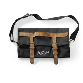 HENDI Barzubehörtasche, Bar up, Bartender-Tasche, für löffel-Pinzetten-Barmaße, Fach für einen Shaker, Baumwolle, Wildleder, Schwarz