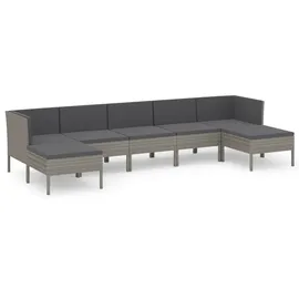 vidaXL Garten-Lounge-Set 7-tlg. grau