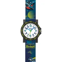 Scout Quarzuhr Jungen Armbanduhr Planets von Scout aus Kunststoff, Textil blau