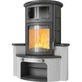 Kaminofen HARK 63 GT ECOplus 5 kW - Ofenkacheln: Deco-Schiefer - Korpus: titan