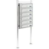 Wiltec 6er Briefkastenanlage Weiß