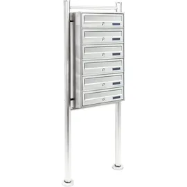 Wiltec 6er Briefkastenanlage Weiß