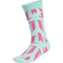 adidas Lionel Messi Print Socken 3er Pack Semi Flash Aqua/White/White 46-48
