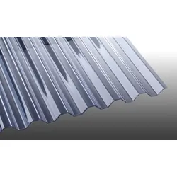 PVC Wellplatte, Glasklar, 1,2 mm - 1092 x 3500 mm Trapezprofil Spundwand K 70/18 – robuste Lichtplatte – perfekte Kunststoffplatte für Bedachungen