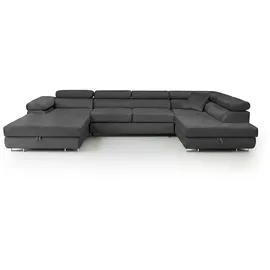 sofiland Ecksofa U-Form Grau 2-Sitzer