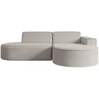Altdecor Ecksofa Hellbraun, Textil, 3-Sitzer, L-Form Corner Sofa Bett