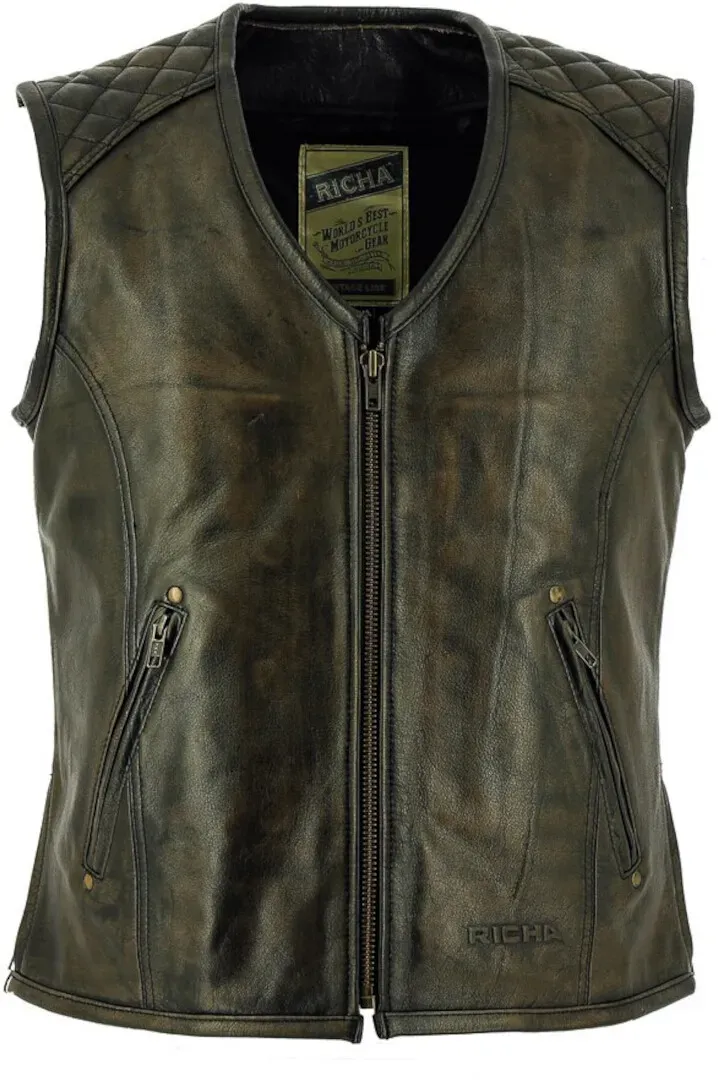 Richa Colt Gilet Motorrad Weste, braun, Größe 4XL für Männer