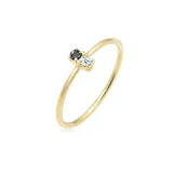 Elli DIAMONDS Ring Bi-Color Schwarzer Diamant (0.06 ct.) 375 Gelbgold