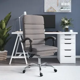 vidaXL Bürostuhl mit Massagefunktion Stoff Taupe