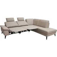 alina Ecksofa, inkl. Kopfstützen, wahlweise mit Relaxfunktion, Breite: 243 cm beige