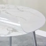 HOOZ Tischfolie Ø70 cm transparent 1,5 mm stark, durchsichtige Tischdecke Schutz und Eleganz für Ihren Tisch, Wasserfest und Abwischbar PVC Tischschutz, rund
