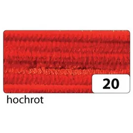 Folia Chenilledraht Pfeifenputzer hochrot 10 Stück 50 cm