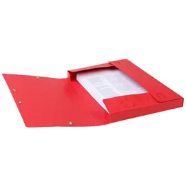 Exacompta Heftbox Cartobox, 18509H, A4 25 cm Füllhöhe, Colorspan-Karton, rot