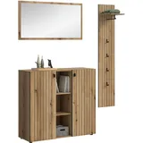 Möbel Boss STATION Garderobenset 157x192x37 cm braun
