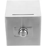 HONITANO Sparschwein Kinder Edelstahl Spardose Mit Schloss Mittlere Größe 15x15x15cm Großer Banksafe Für Jungen Und Mädchen Zum Sparen Zuhause Und Schule