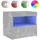 vidaXL Nachtschrank mit LED-Leuchten 50 x 40 x 45 cm Betongrau