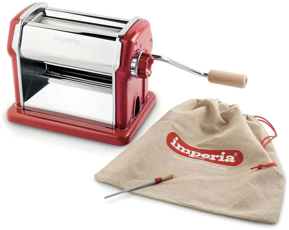 Imperia – grobe GranGourmet-Ipasta + 6,5 mm Fettuccine-Schnitt + 12 mm Lasagnette-Schnitt mit eleganter Holzkistenverpackung