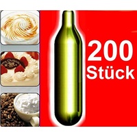 NEMT 200s 200 Stück N2O Sahnekapseln kompatibel zu allen handelsüblichen Sahnebereitern Sahnespendern Cream Whipper Chargers