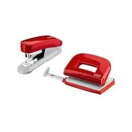 Novus Locher-Tacker-Büroset Evolution Twin Set fresh, rot