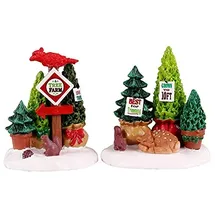 Lemax Tree Farm Display Set von 2 rot/mehrfarbig