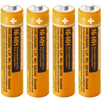 4 Packungen HHR-55AAABU NI-MH AAA Akku für Schnurlostelefone, 1.2V 550mah Ersatzbatterien Kompatibel mit Panasonic HHR-65ABU HHR-75ABU Schnurlostelefon für den Heimgebrauch