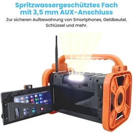 Soundmaster DAB80SG Baustellenradio mit DAB+/UKW Bluetooth Akku
