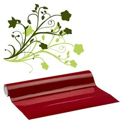 plottiX Vinylfolie permanent rot 31,5 cm x 1,0 m,  1 Rolle