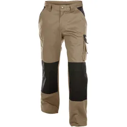 DASSY® Boston 245 gr. Zweifarbige Bundhose mit Kniepolstertaschen - khaki/schwarz - 42