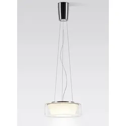 serien lighting Curling M Pendelleuchte mit Rope Stahlseilabhängung Glasschirm klar | warmweiß (3000 K)