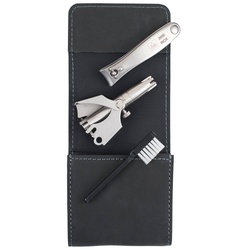 ERBE Maniküre Set Taschen-Etui Serie "Hunter", schwarz Nägel kürzen  
