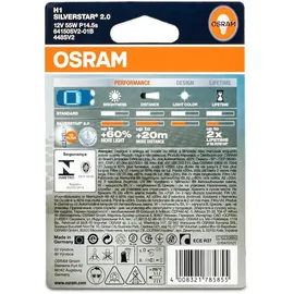 Osram Glühlampe, Fernscheinwerfer SILVERSTAR 2.0 64150SV2-01B