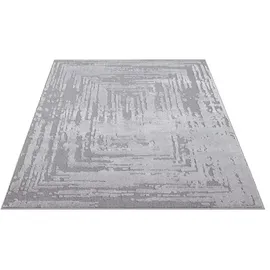 Carpet City "FLAIR171", grau, B:160cm H:11mm L:230cm, Obermaterial: 50% Polyester, 50% Polypropylen, Teppiche, Teppich, Kurzflor-Teppich, Skandi-Stil, Wohnzimmer