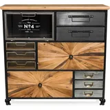 hjh living Sideboard CONTINENTO XL - Holzfarben dunkel