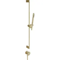 GESSI Origini Brauseset mit Wandanschlussbogen, messing gebürstet - messing
