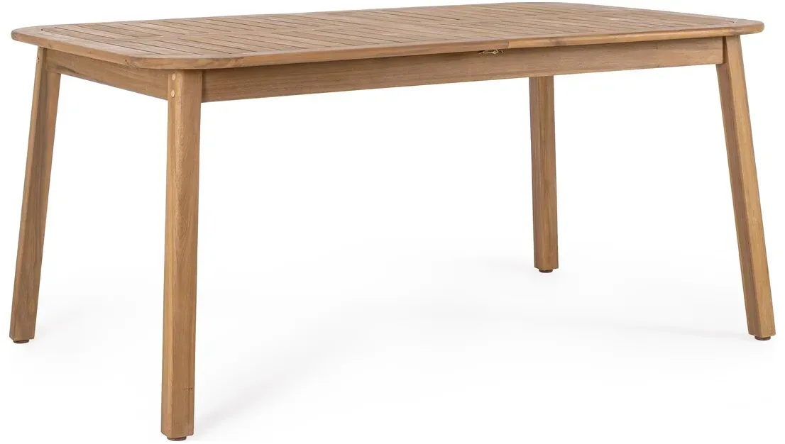 Gartenesstisch Danubio Ausziehbar - Akazienholz, Teak-Effekt, 160-210 x 100 cm