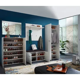 Germania Adana Garderobenschrank 59x197x37 weiß