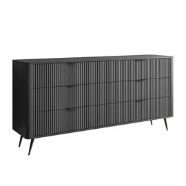 lookway SIDEBOARDS SCARLETT 6S MIT SCHUBLADEN SCHWARZ