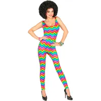 W WIDMANN MILANO Party Fashion - Kostüm 70er Jahre Groovy Style, Overall, Bodysuit, Disco Fever