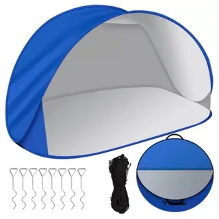 TRIZAND Strandmuschel Strandmuschel Pop Up 220x120cm UV Schutz 40 Wurfzelt