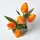 Homescapes Kunstblumen, Tulpen orange im Steinoptik-Topf, 27 cm,