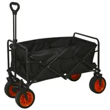 Bollerwagen Faltbar 22 cm x 59,5 cmx 77,5 cm Schwarz